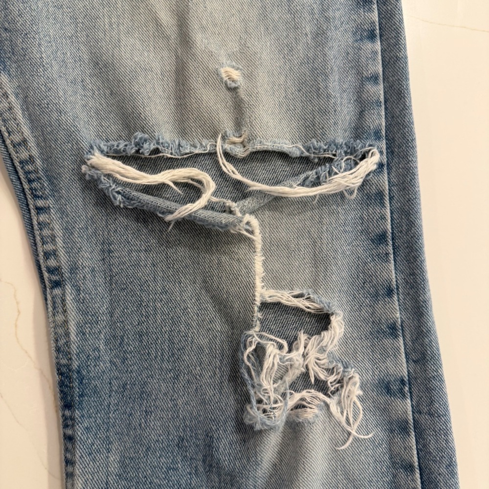 Wrangler Mens Regular Fit Distressed Straight Leg Jeans Light Wash 34x32 9TRGCAW - Picture 6 of 11